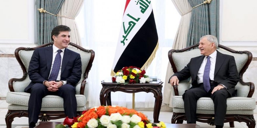 Neçirvan Barzani, Irak Cumhurbaşkanı ile Erbil-Bağdat ilişkilerini görüştü!