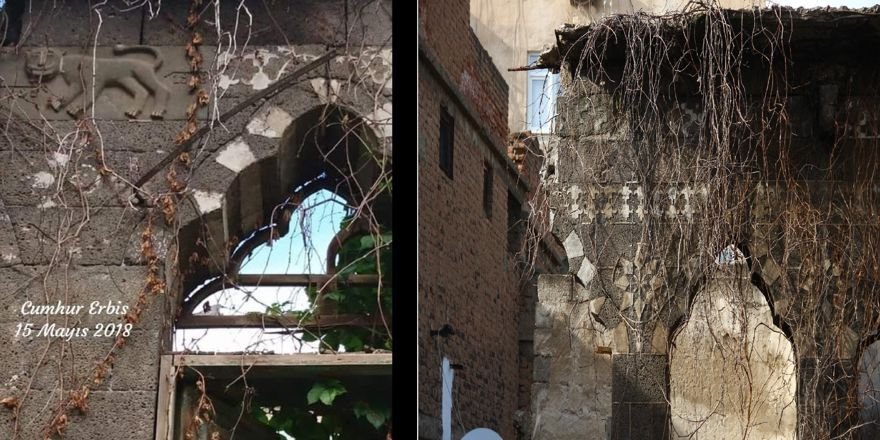 Sur’da Aslan bezeli taş çalındı