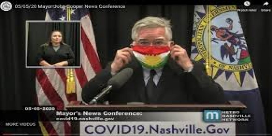 ABD'li belediye başkanından Kürdistan bayraklı maske