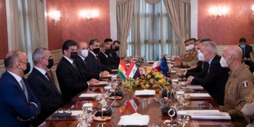Neçirvan Barzani İtalya Savunma Bakanı ile bir araya geldi   