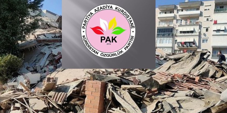 PAK: İzmir depreminde yaşamını yitirenlere Allahtan rahmet, yararlılara acil şifalar diliyoruz