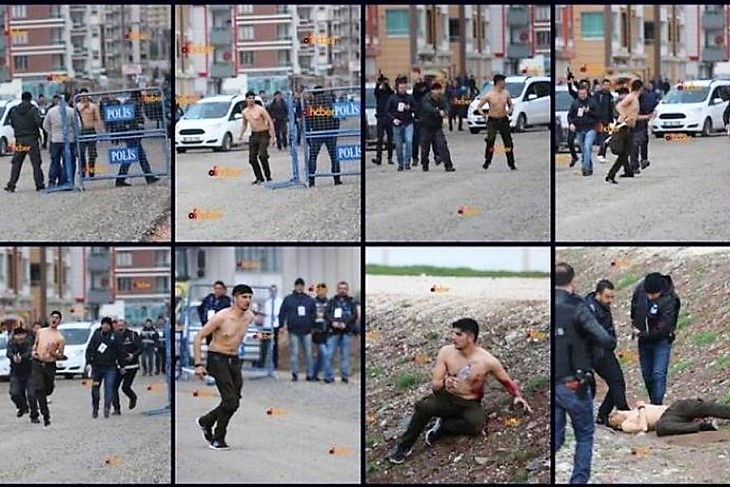 Diyarbekır'daki gencin kare kare vurulma anı