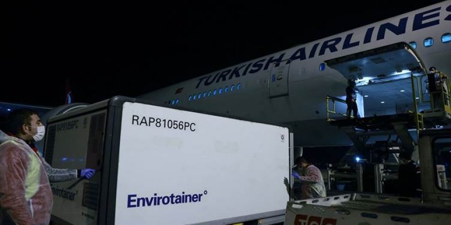 Çin'den sipariş edilen Covid-19 aşısının ilk partisini taşıyan uçak Türkiye'ye geldi