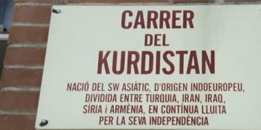 Katalonya'da bir caddeye Kürdistan adı verildi