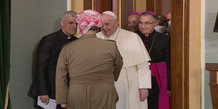 Papa Francis'den Başkan Barzani'ye: Hristiyanları koruduğunuz için teşekkür ederim