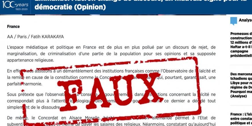 Fransa’dan AA’ya: Yalan haber üreten propaganda merkezi