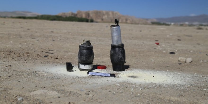 Van Gölü kıyısı gaz bombası talim alanı yapıldı