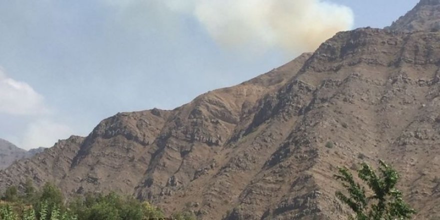 Çukurca'da askerlerin açtığı ateş sonrası yangın