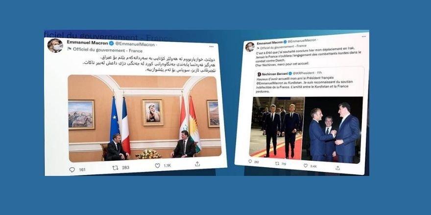 Macron'dan Neçirvan Barzani’ye Kürtçe cevap