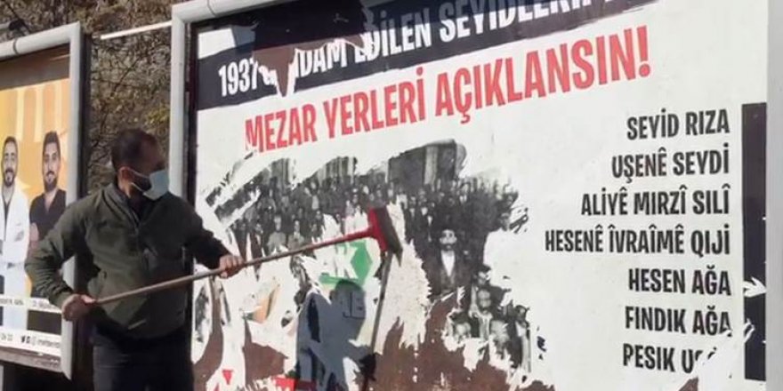 Dersim'de Seyit Rıza afişleri bilboardlardan söküldü