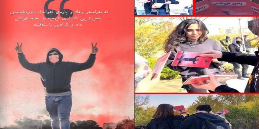 PKK’liler Süleymaniye’deki göstericilere şiddete teşvik broşürleri dağıttı