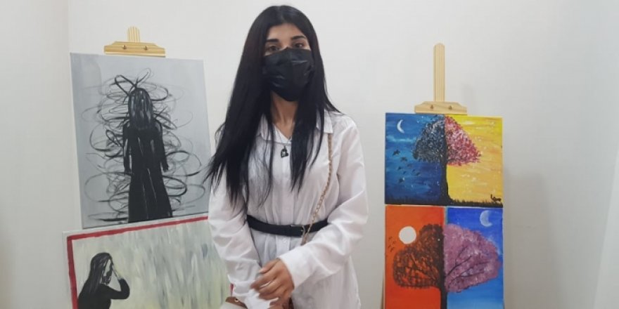 IŞİD'den kurtarılan Ezdi genç kadın acılarını resimlerle dile getiriyor
