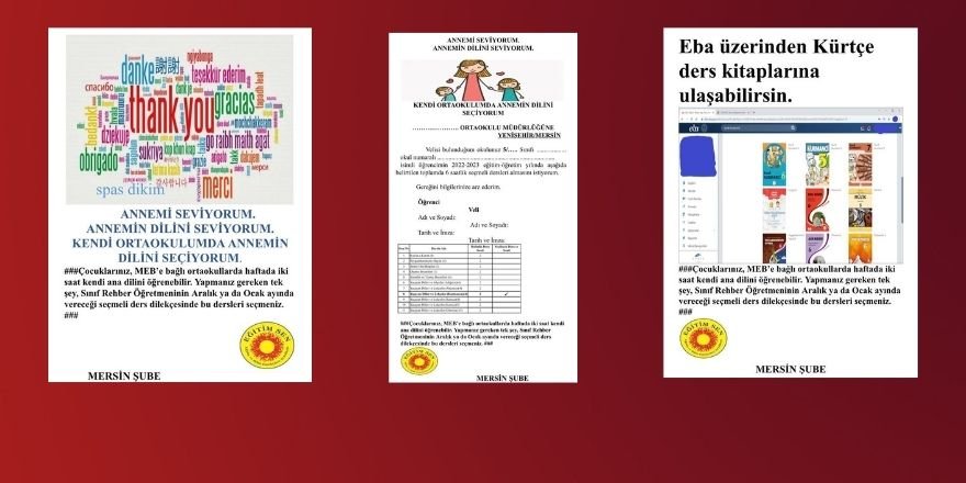 EĞİTİM-SEN'den Kürtçe Seçmeli Ders için Öğretmenlere çağrı!