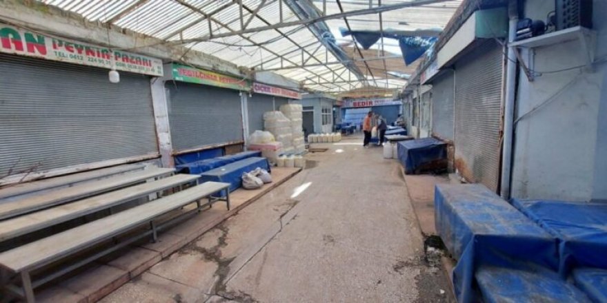 Diyarbakır Peynirciler Çarşı’ndaki 84 dükkândan 62’si kapandı