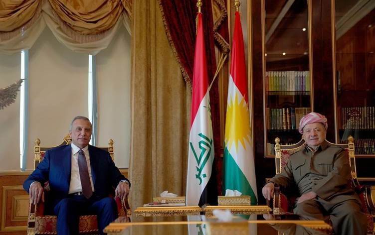 Başkan Mesud Barzani ile Irak Başbakanı Kazımi bir araya geldi