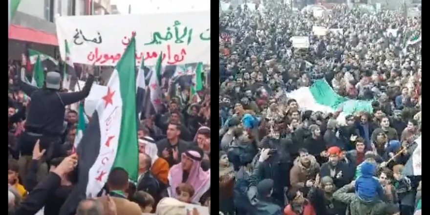 Ankara-Şam görüşmesi Suriye'de protesto edildi