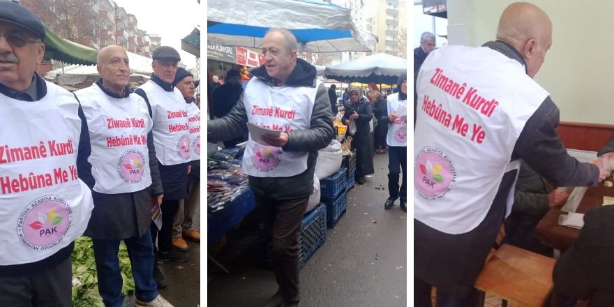 PAK Diyarbakır'ın Bayramoğlu semtinde Kürtçe Seçmeli Ders için broşür dağıttı