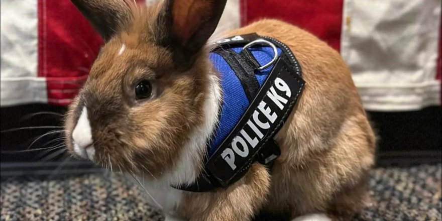 Kaliforniya polisinin yeni üyesi bir tavşan: "Mutluluk memuru"