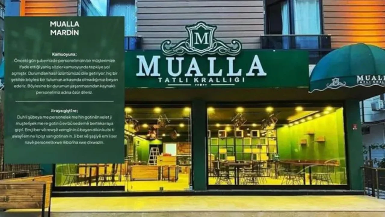 'Kürtçe yasak' diyen işletme tepkiler üzerine Kürtçe özür diledi