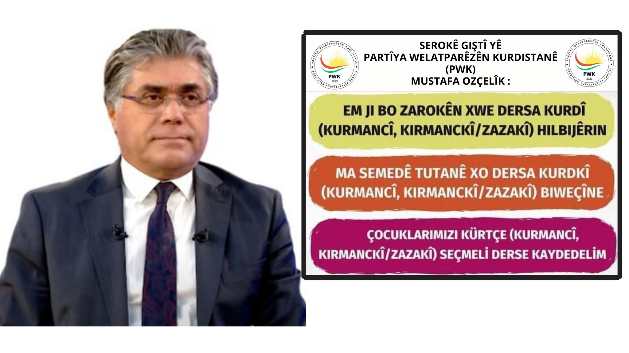 PWK Genel Başkanı Mustafa Özçelik: Kürtçe seçmeli derse başvuru süresi uzatılmalıdır