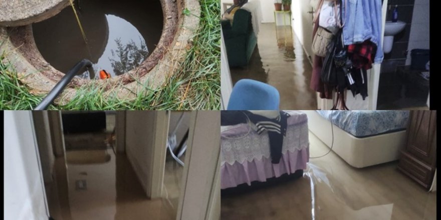 Diyarbakır’da TOKİ evlerini kanalizasyon suyu bastı