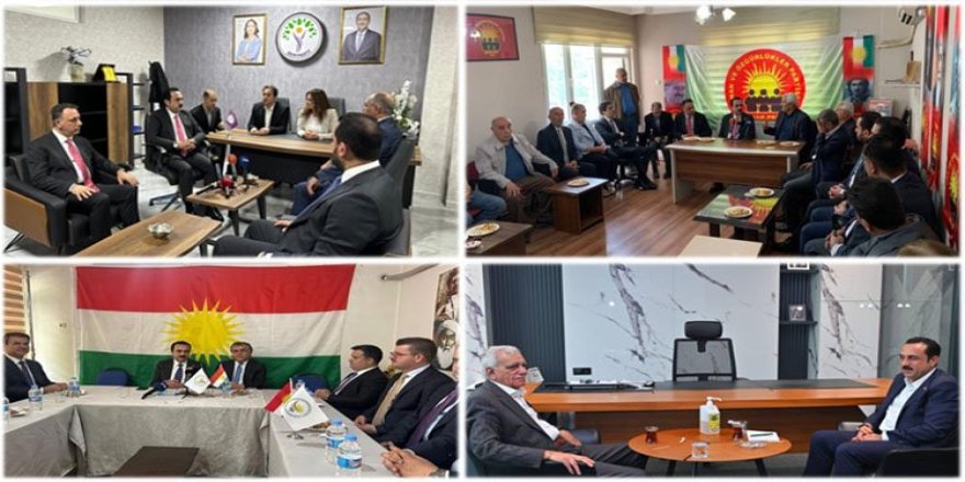 Erbil Valisinin DEM Parti ziyaretinde, tercüman ve oturma düzeni detayı