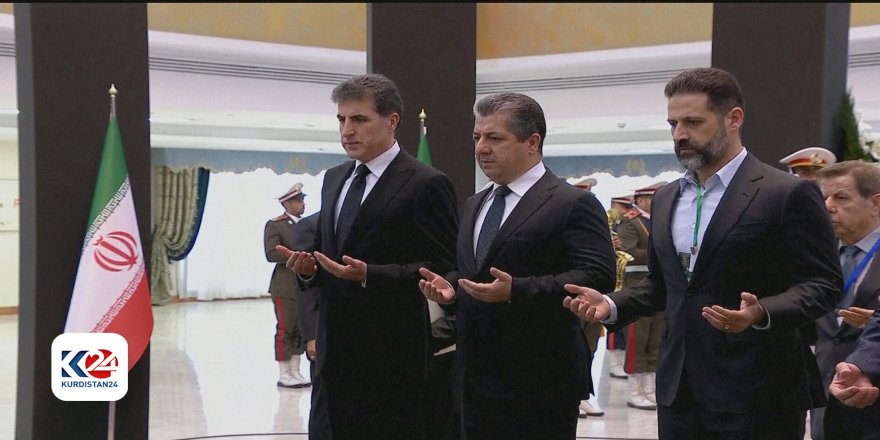 Neçirvan Barzani başkanlığındaki heyet Tahran'da cenaze törenine katıldı
