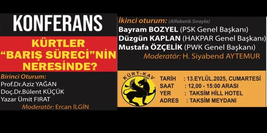 KÜRT-KAV, Barış Süreci İçin Kürtlerin Konumunu Masaya Yatırıyor