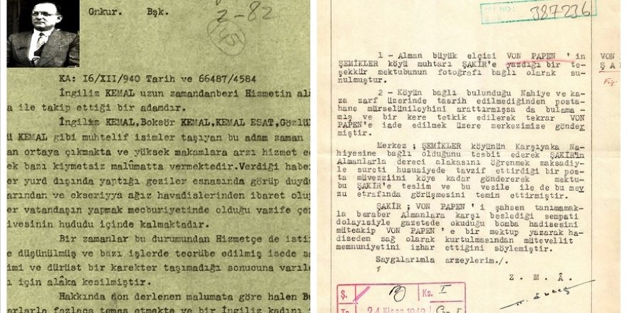 MİT, hakkında romanlar yazılıp filmler çekilen “İngiliz Kemal”e ilişkin belge paylaştı