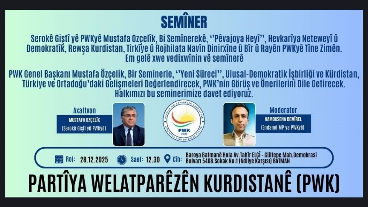 Batman’da PWK semineri: Mustafa Özçelik süreci değerlendiriyor