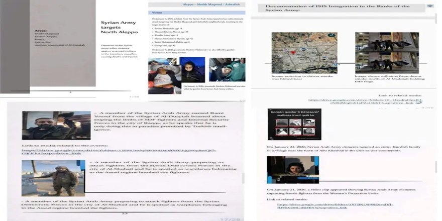 Suriye ordusunun Kürt bölgelerinde sivil ihlallerine dair kapsamlı dosya hazırlandı