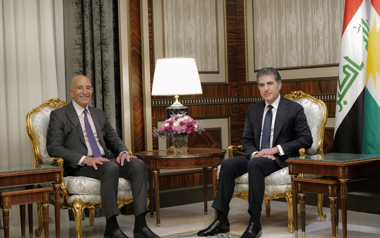 Neçirvan Barzani, Suriye Özel Temsilcisi Tom Barrack’ı Kabul Etti