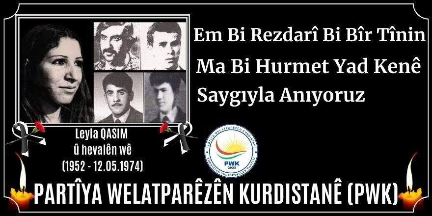 PWK: Leyla Kasım ve tüm Kürdistan şehitleri bizlerden ulusal birliğimizi örmemizi umut ediyorlar