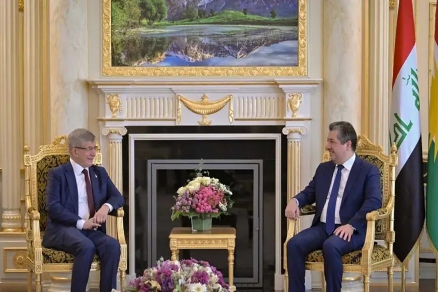 Mesrur Barzani, Ahmet Davutoğlu'nu kabul etti