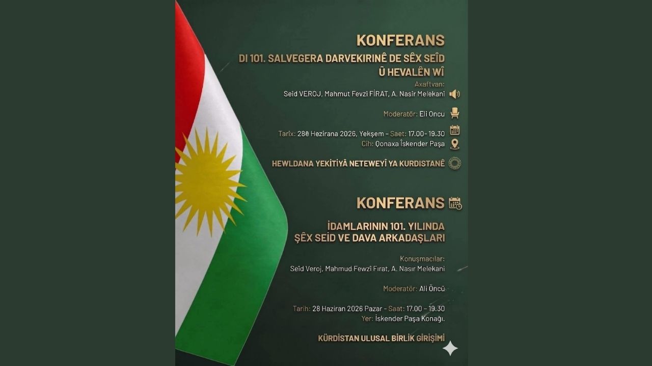 İDAMLARININ 101. YILINDA ŞEYH SAİD VE DAVA ARKADAŞLARI ANISINA DİYARBAKIR’DA KONFERANS
