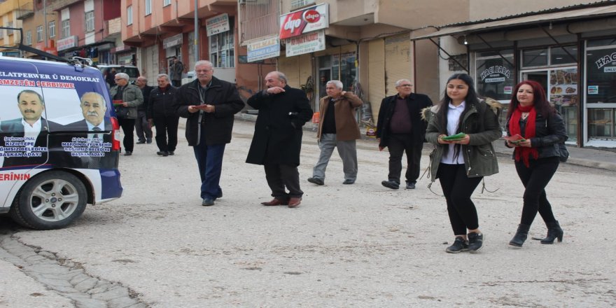 Mardin'de Yurtsever Demokrat İttifak'ın seçim çalışmasına polis engeli