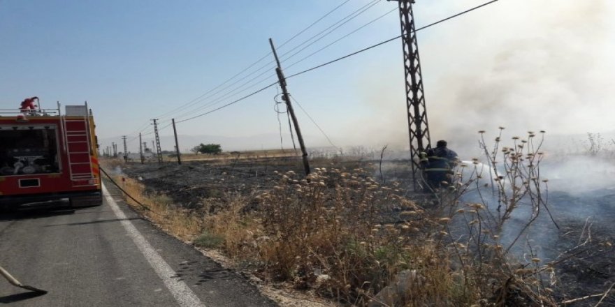 Kızılıtepe de tarlada yangın çıktı : Hasar büyük!