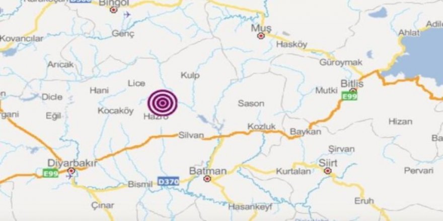 Diyarbakır'da deprem oldu