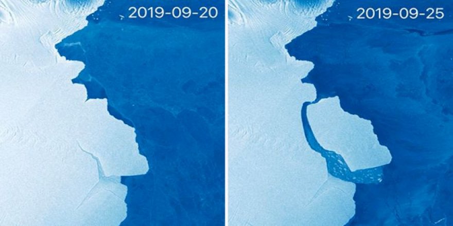 Antarktika'dan Kilis büyüklüğünde 315 milyar tonluk buzul koptu