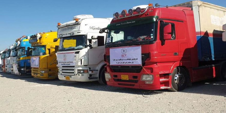 Barzani Yardım Vakfı’ndan Rojava’ya 5. yardım konvoyu