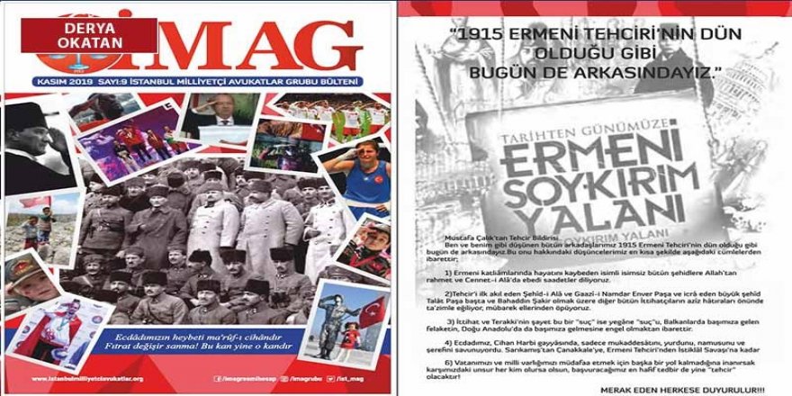 Milliyetçi Avukatlar’dan Ermeniler’e tehdit: Başvuracağımız en hafif tedbir yine tehcir olacaktır