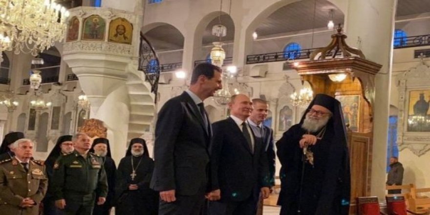 Putin Şam'da Esad'la Emevi Camii'ni ziyaret etti