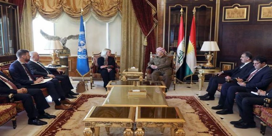 Barzani BM’nin Irak Özel Temsilcisi Plasschaert ile bir araya geldi