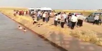 Ergani’de oğlu için kanala atlayan baba can verdi