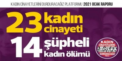 Ocak ayında 23 kadın katledildi