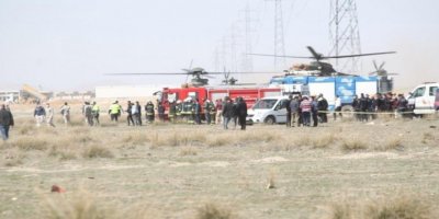 Konya'da askeri uçak düştü
