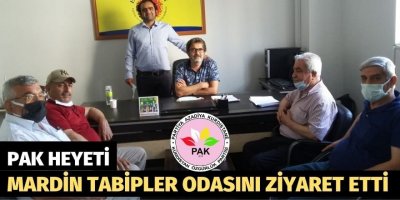 PAK heyeti Mardin Tabipler Odasını ziyaret etti