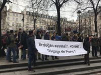 Erdoğan-Macron görüşmesi protestolarla başladı