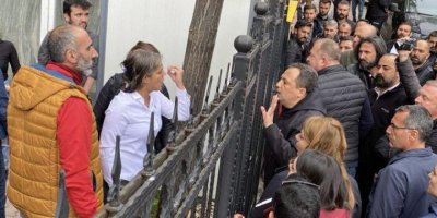HDP Genel Merkezi’nde ‘siyah çelenk’ gerginliği: Polisten ‘Seni çivilerim’ tehdidi