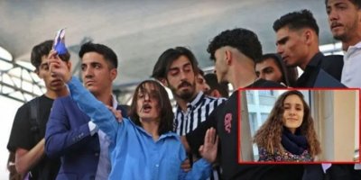 Mezuniyet töreninde sahneye çıkan Aygül Doku kardeşini sordu, zorla aşağı indirildi